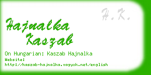 hajnalka kaszab business card